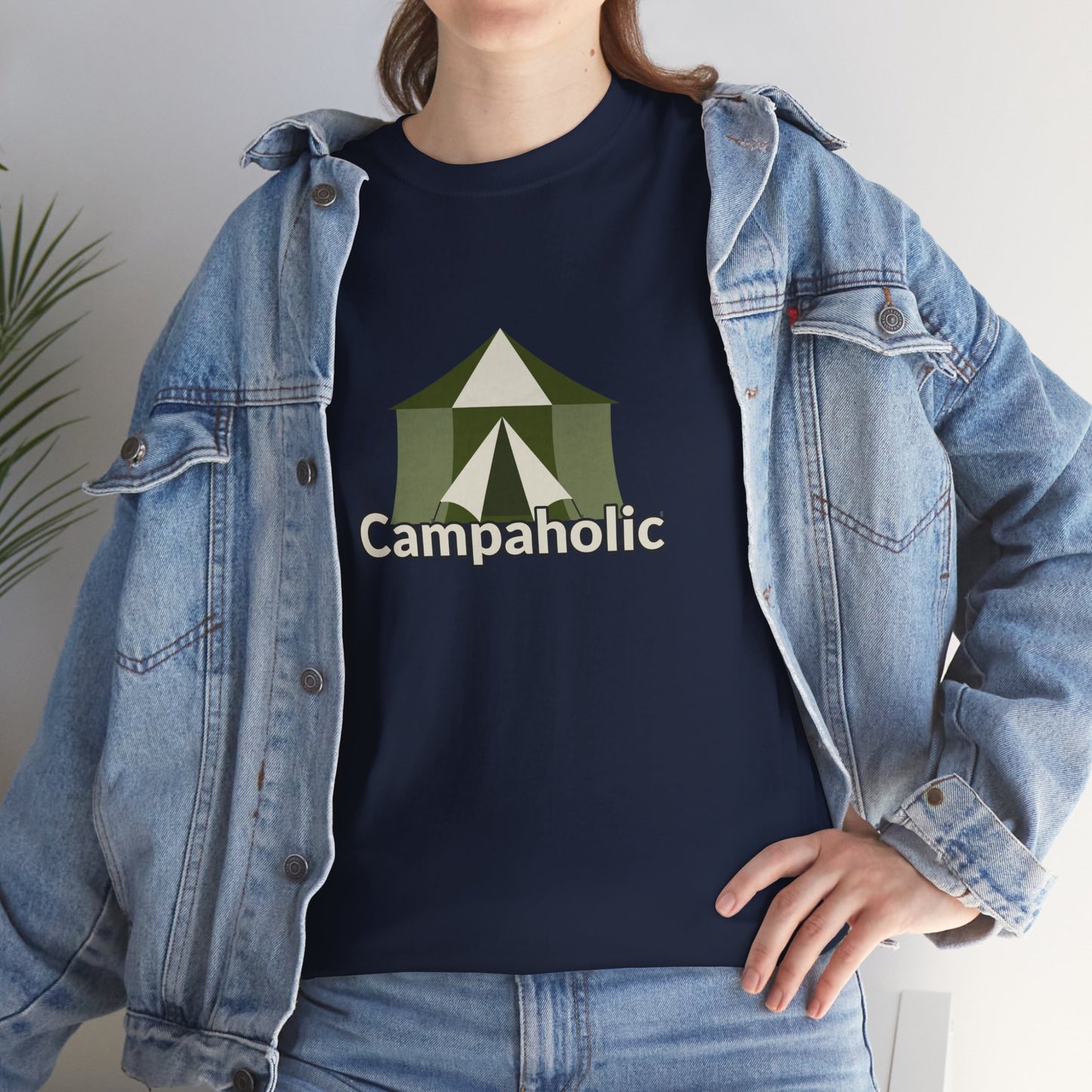 Campaholic – Funny Camping T-Shirt for Campers & Outdoor Lovers | Unisex Heavy Cotton Tee, Adventure Apparel, Summer Outdoor Gift