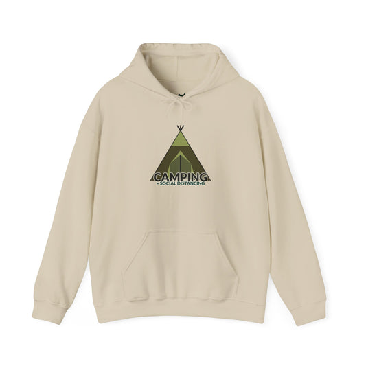 Camping Equals Social Distancing - Adventure Hoodie, Cozy Outdoor Sweatshirt, Perfect for Campers, Great Gift for Nature Lovers, Warmth for Bonfire Nights