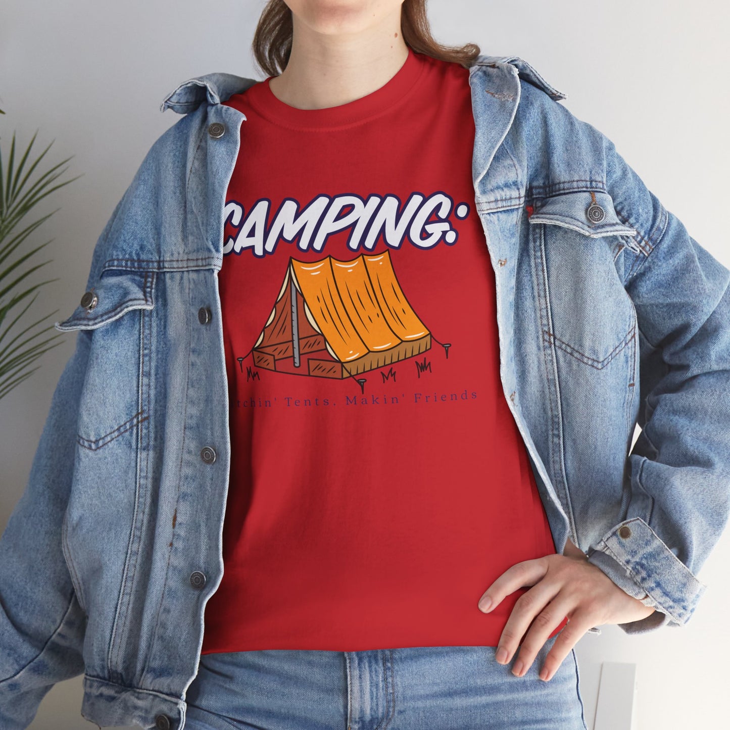 Pitchin Tents, Makin Friends – Funny Camping T-Shirt for Outdoor Enthusiasts, Hikers & Nature Lovers | Unisex Summer Camp Tee Gift
