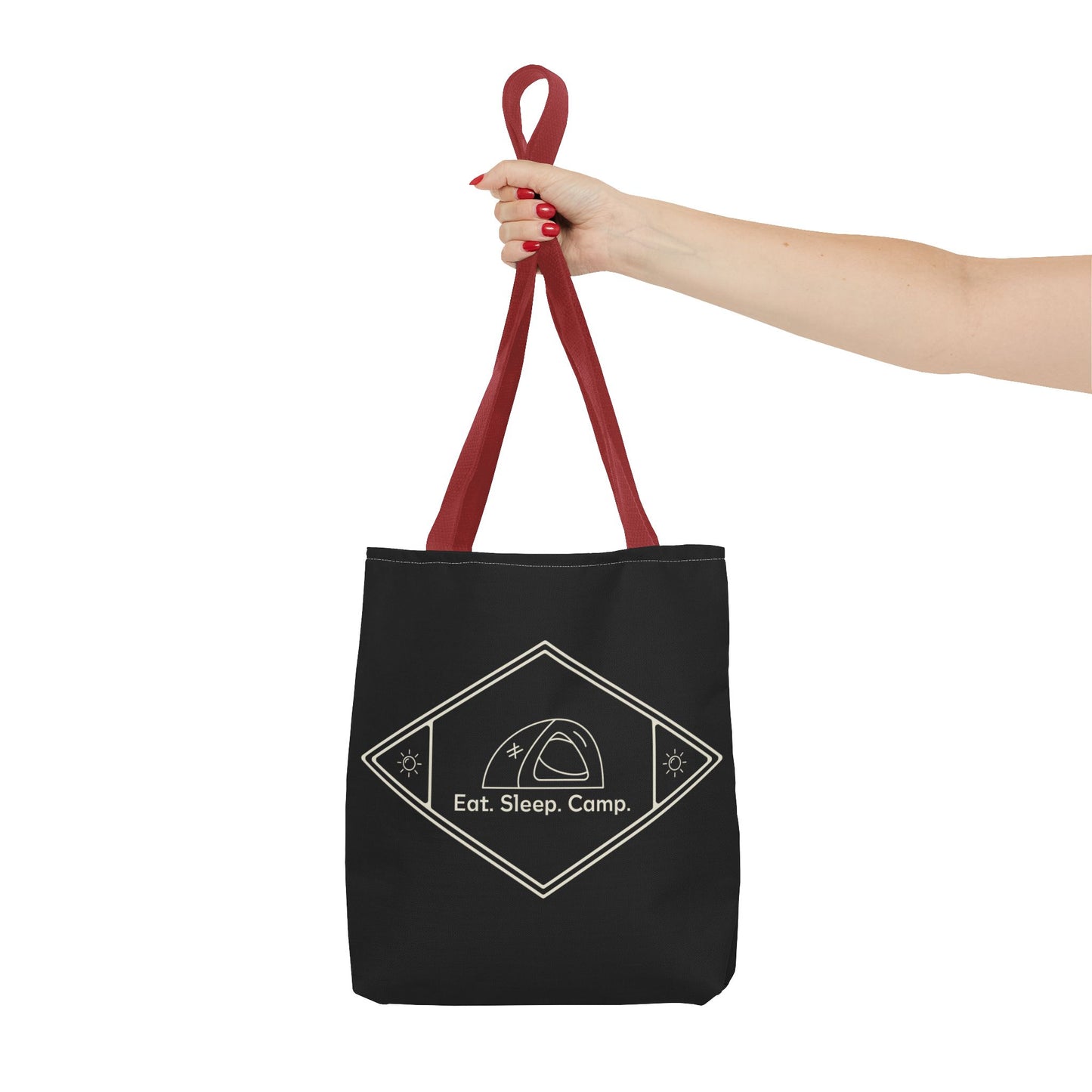 Eat. Sleep. Camp. Tote Bag —Canvas Tote for Campers & Outdoor Lovers