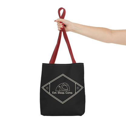 Eat. Sleep. Camp. Tote Bag —Canvas Tote for Campers & Outdoor Lovers