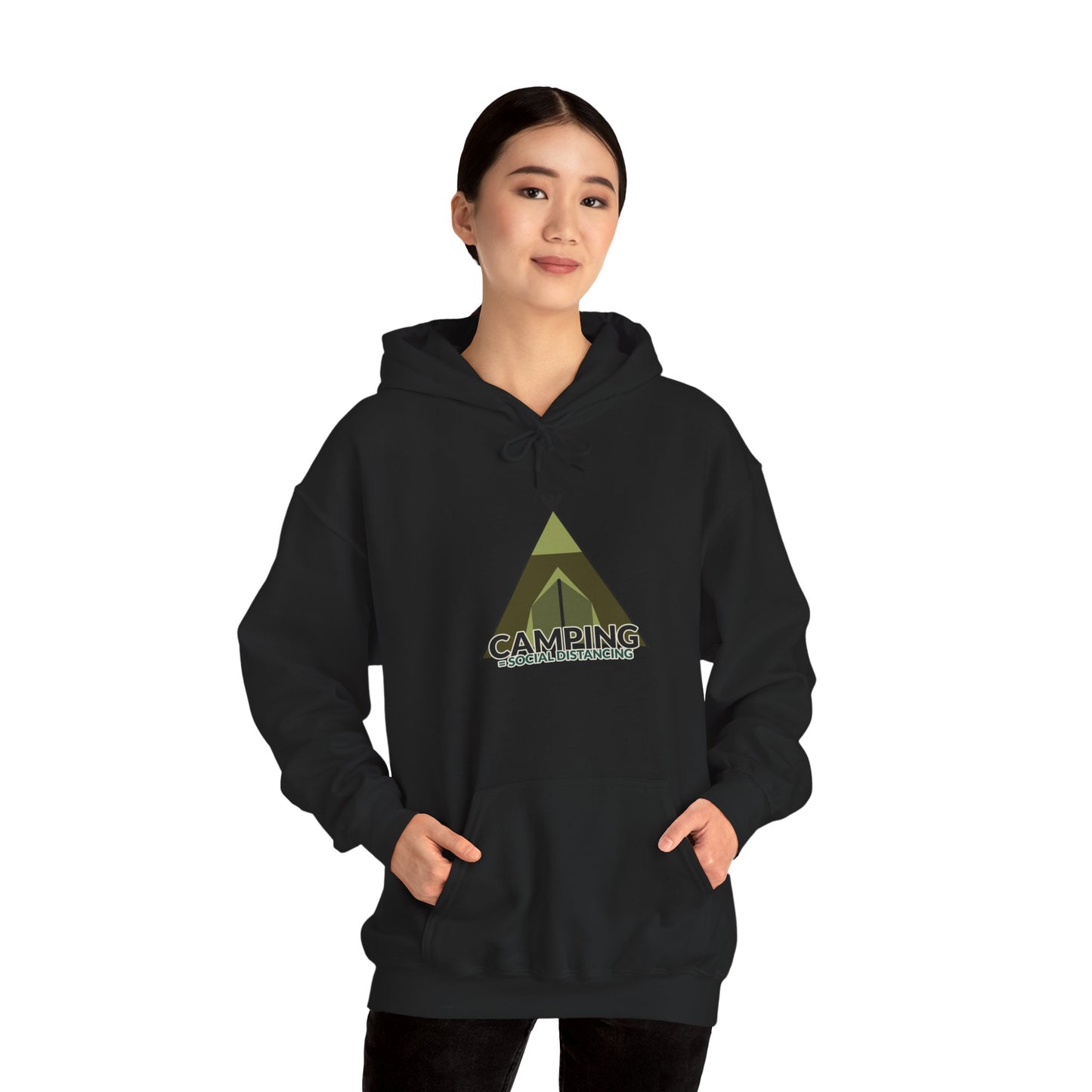 Camping Equals Social Distancing - Adventure Hoodie, Cozy Outdoor Sweatshirt, Perfect for Campers, Great Gift for Nature Lovers, Warmth for Bonfire Nights