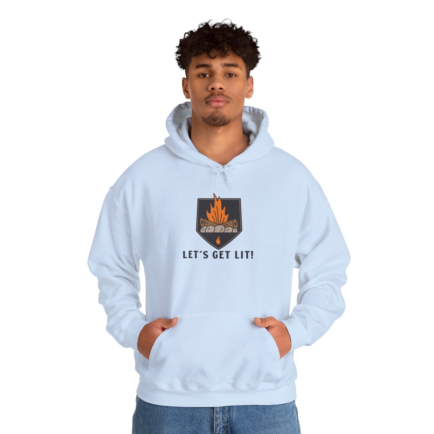 Lets Get Lit Hoodie - Cozy Unisex Hoodie, Campfire Sweatshirt for Outdoor Adventures, Funny Camping Hoodie, Gift for Friends, Fall and Bonfire Apparel