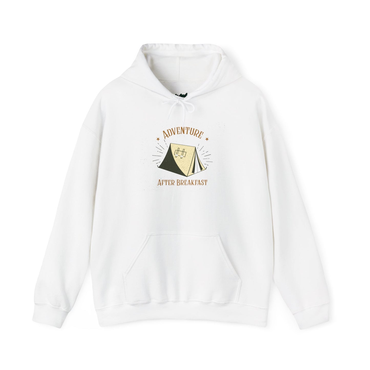 Adventure After Breakfast Unisex Hoodie – Cozy Campfire Sweatshirt, Outdoor Travel Hoodie, Gift for Adventurers and Nature Lovers