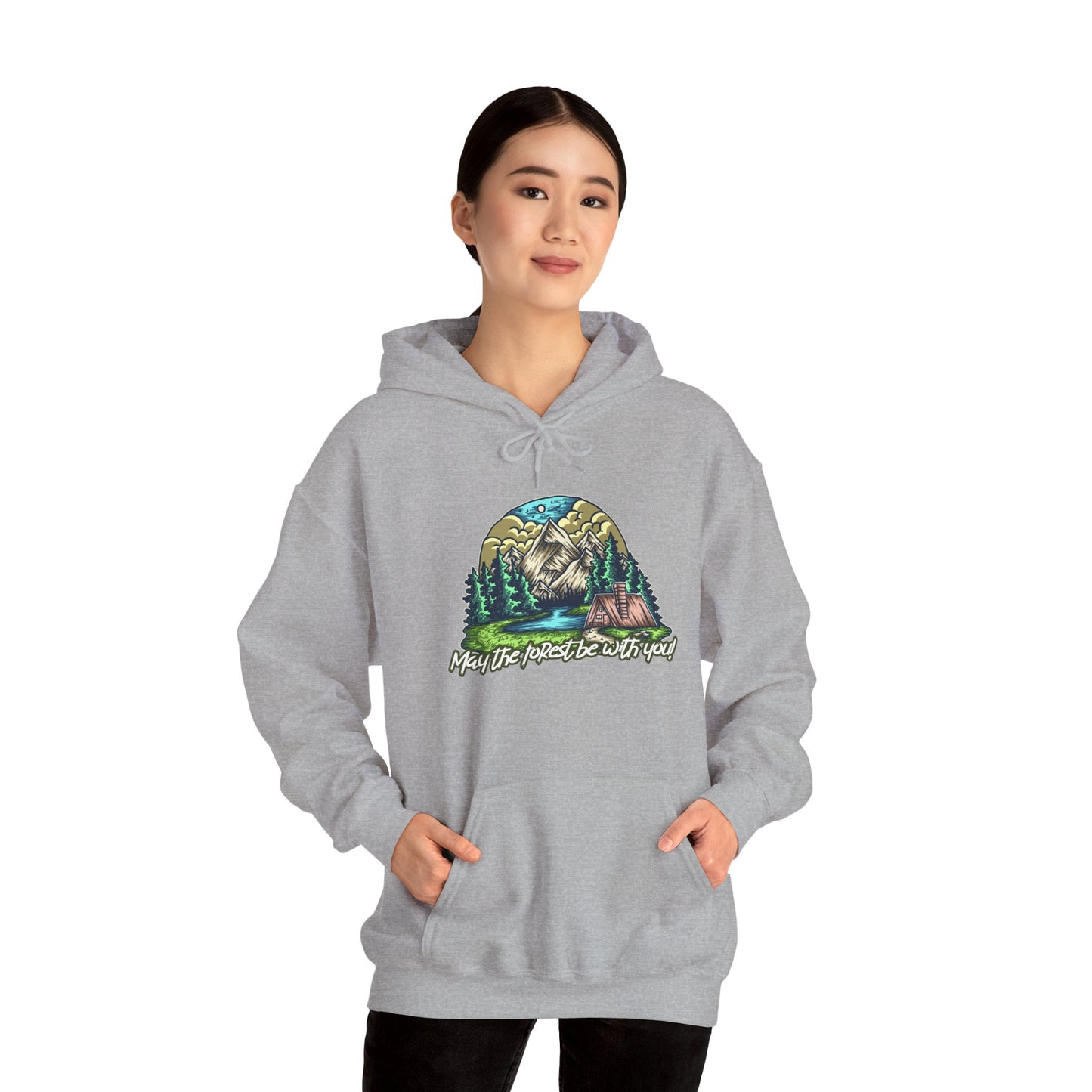 May the Forest Be With You Hoodie – Nature-Inspired Outdoor Sweatshirt for Camping, Hiking, and Travel, Cozy Unisex Adventure Gift for Nature Lovers