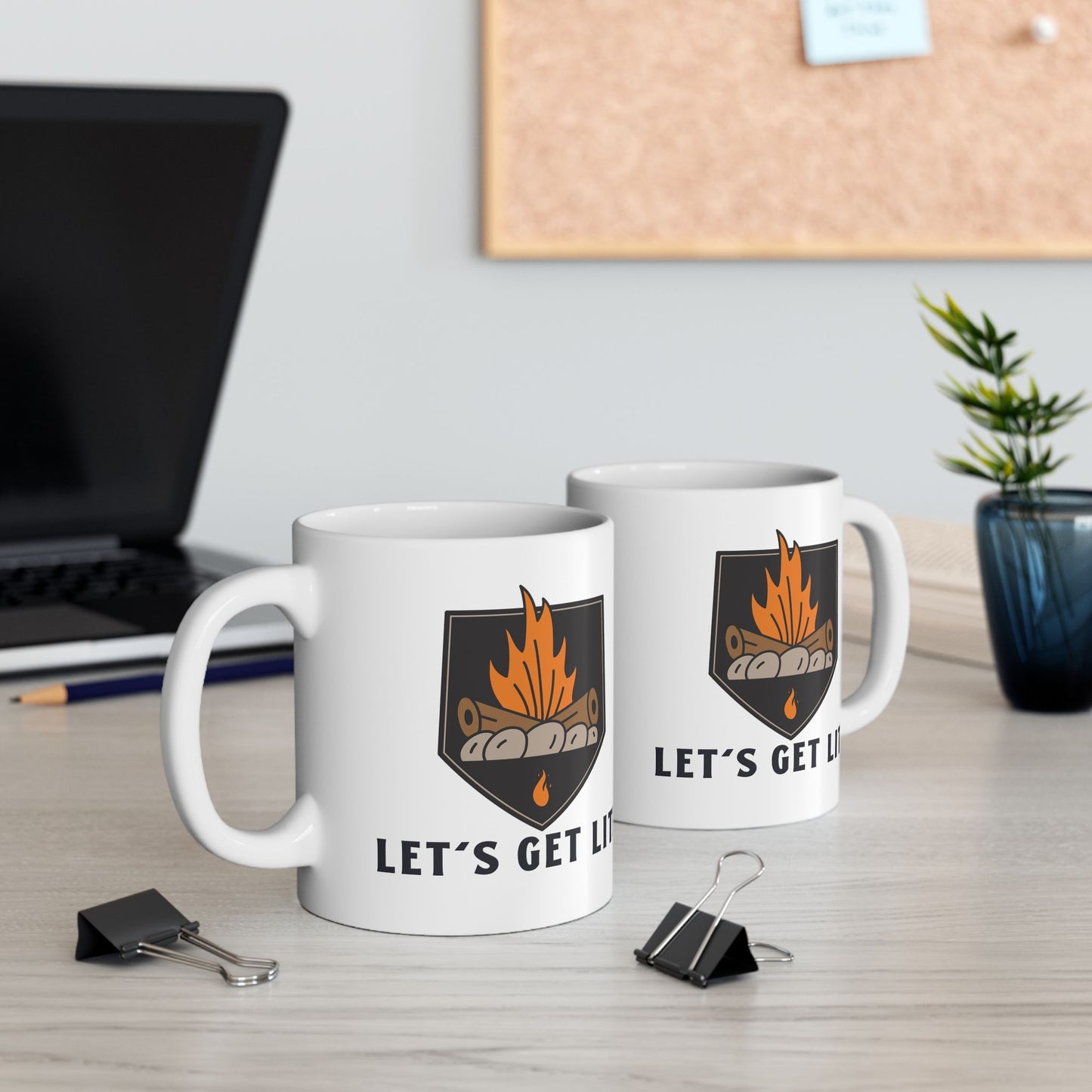 Lets Get Lit Ceramic Mug – Camping and Celebration Gift