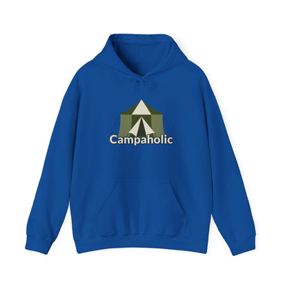 Campaholic Hoodie - Unisex Sweatshirt, Cozy Camping Sweatshirt for Campers and Outdoor Lovers, Adventure Apparel, Gift for Nature Enthusiasts