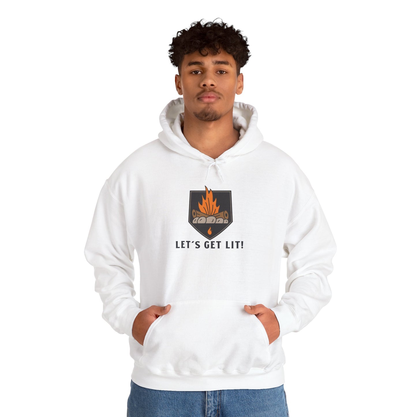 Lets Get Lit Hoodie - Cozy Unisex Hoodie, Campfire Sweatshirt for Outdoor Adventures, Funny Camping Hoodie, Gift for Friends, Fall and Bonfire Apparel