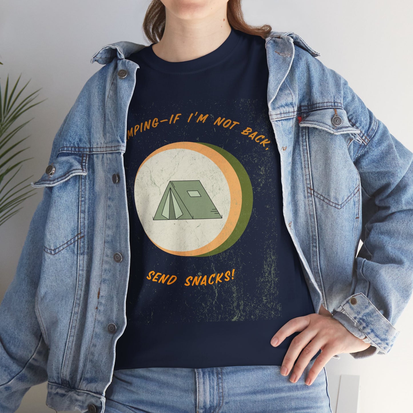 Camping, If I’m Not Back Send Snacks - Funny Camping T-Shirt for Campers & Nature Lovers, Unisex Heavy Cotton Tee, Outdoor Adventure Gift, Summer Hiking Shirt