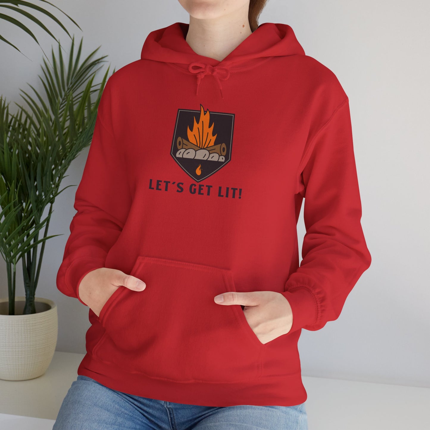 Lets Get Lit Hoodie - Cozy Unisex Hoodie, Campfire Sweatshirt for Outdoor Adventures, Funny Camping Hoodie, Gift for Friends, Fall and Bonfire Apparel