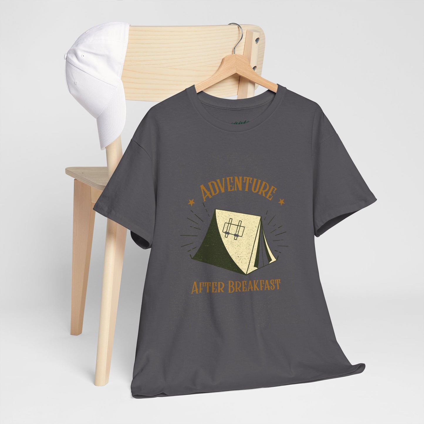 Adventure After Breakfast T-Shirt - Funny Outdoor and Hiking Tee for Nature Lovers, Camping Unisex Cotton Shirt, Travel and Adventure Gift