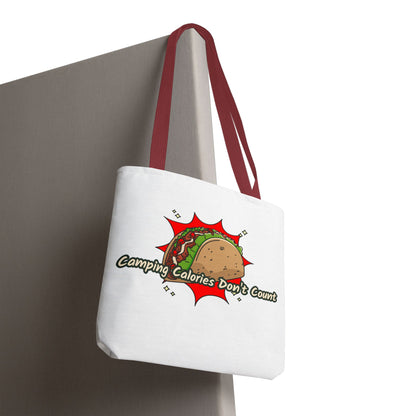 Camping Calories Don't Count Tote Bag — Funny Taco Graphic Bag