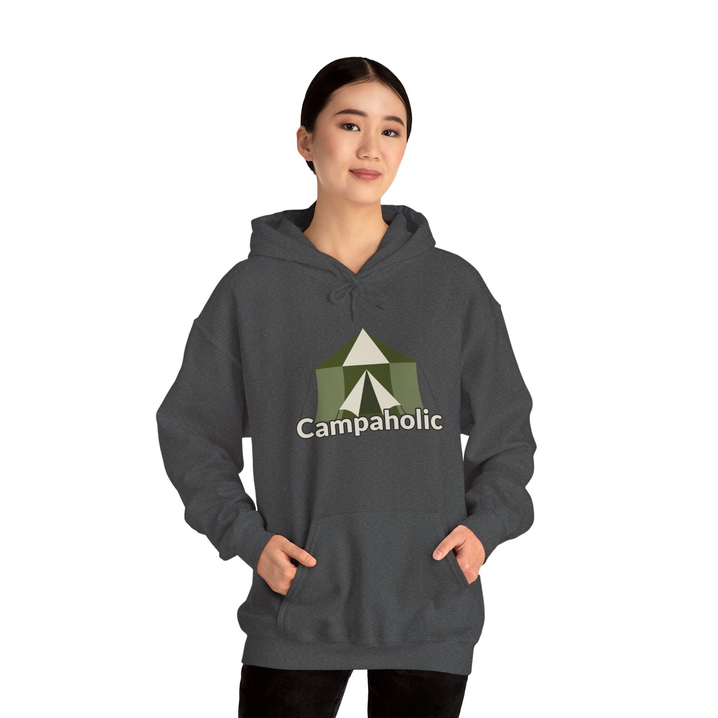 Campaholic Hoodie - Unisex Sweatshirt, Cozy Camping Sweatshirt for Campers and Outdoor Lovers, Adventure Apparel, Gift for Nature Enthusiasts