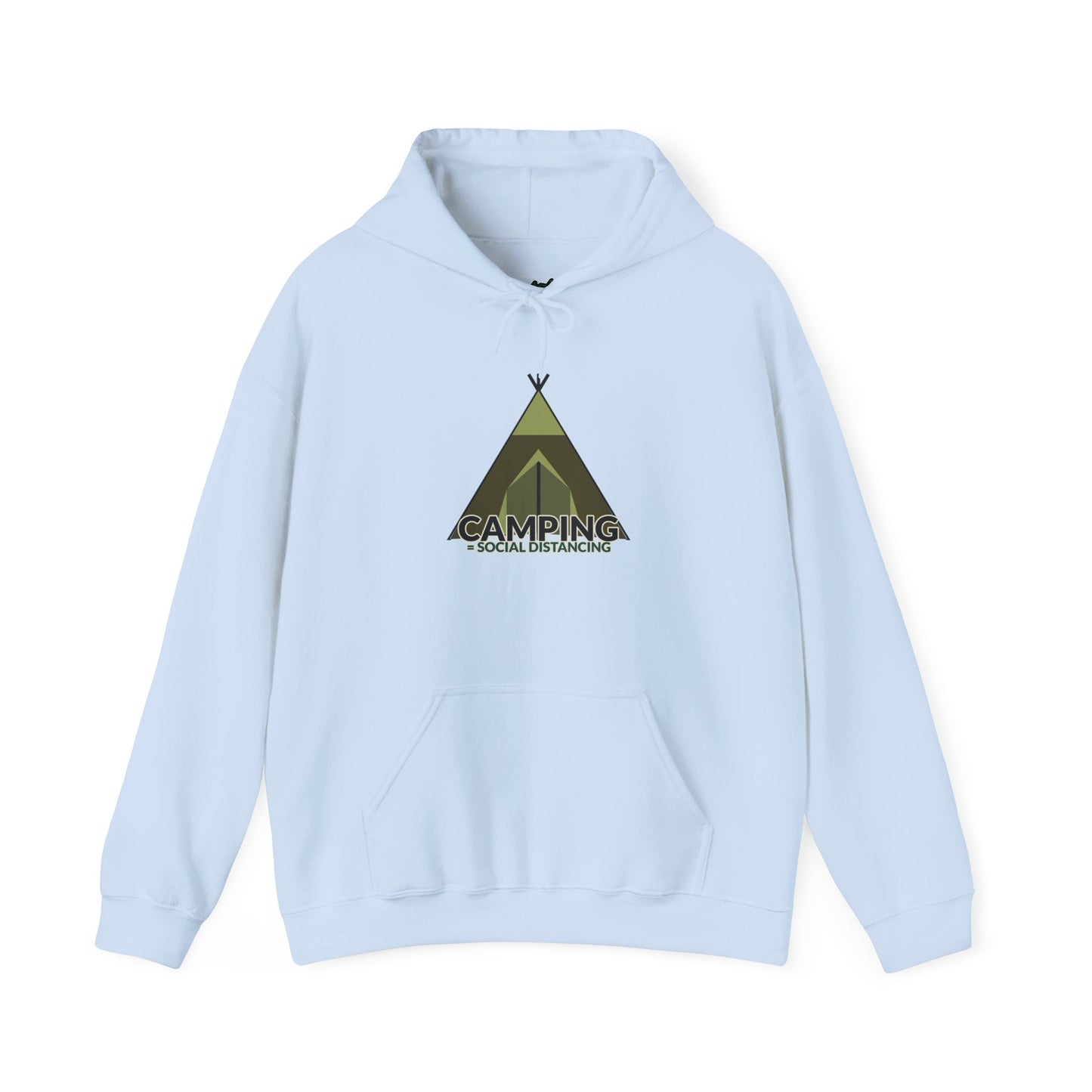 Camping Equals Social Distancing - Adventure Hoodie, Cozy Outdoor Sweatshirt, Perfect for Campers, Great Gift for Nature Lovers, Warmth for Bonfire Nights