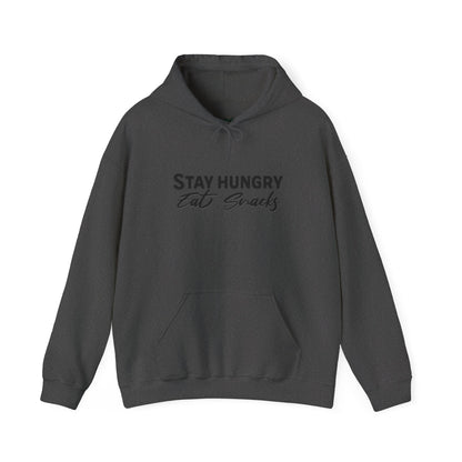 Stay Hungry Eat Snacks Hoodie – Motivational Unisex Sweatshirt, Cozy Casual Wear, Inspirational Gift for Adults, All-Season Outdoor & Everyday Apparel