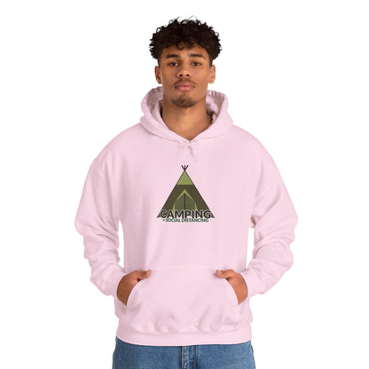 Camping Equals Social Distancing - Adventure Hoodie, Cozy Outdoor Sweatshirt, Perfect for Campers, Great Gift for Nature Lovers, Warmth for Bonfire Nights