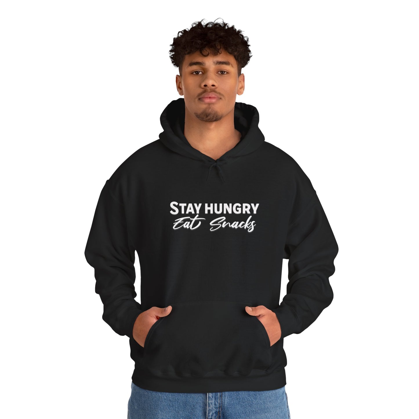 Stay Hungry Eat Snacks Hoodie – Motivational Unisex Sweatshirt, Cozy Casual Wear, Inspirational Gift for Adults, All-Season Outdoor & Everyday Apparel