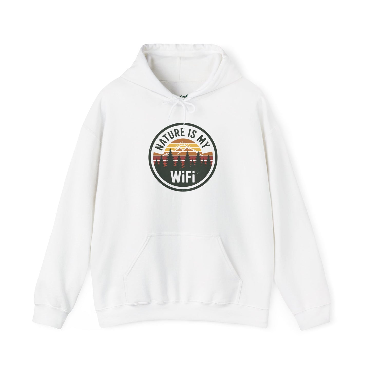 Nature Is My WiFi Hoodie – Cozy Unisex Sweatshirt for Nature Lovers, Outdoor Adventure Apparel, Camping and Travel Gift