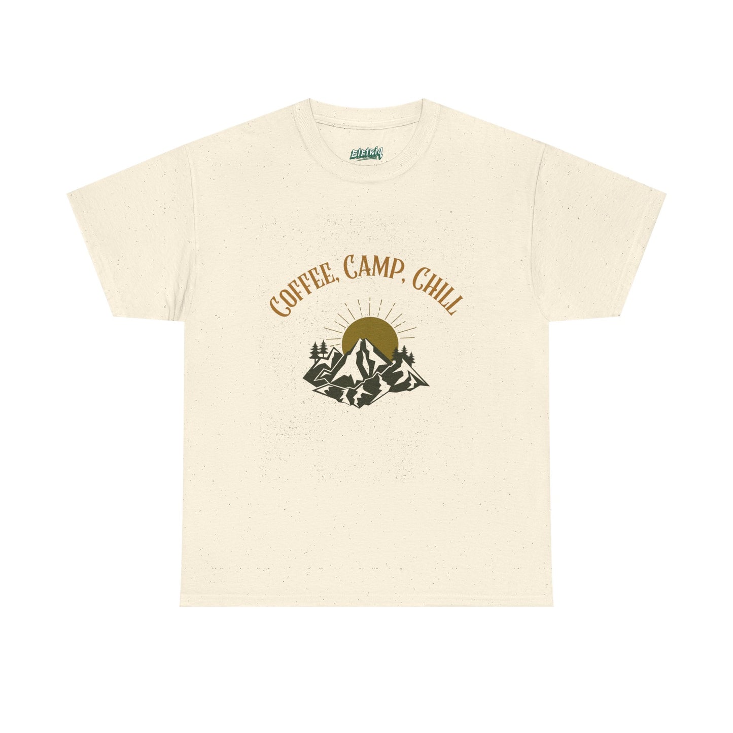 Coffee, Camp, Chill T-Shirt – Unisex Camping Tee for Outdoor Lovers, Adventure & Nature Gift, Cozy Travel Shirt for Summer
