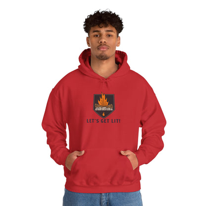 Lets Get Lit Hoodie - Cozy Unisex Hoodie, Campfire Sweatshirt for Outdoor Adventures, Funny Camping Hoodie, Gift for Friends, Fall and Bonfire Apparel