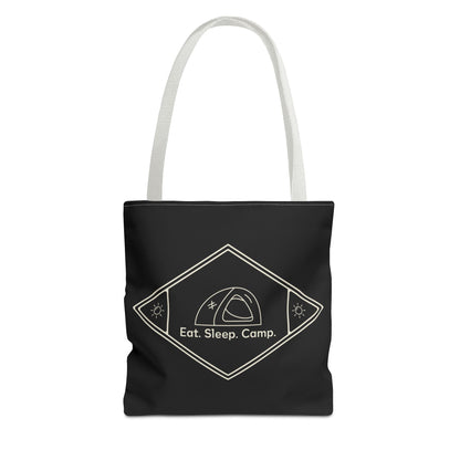 Eat. Sleep. Camp. Tote Bag —Canvas Tote for Campers & Outdoor Lovers