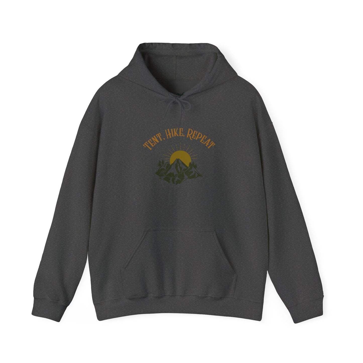 Tent Hike Repeat – Unisex Hoodie, Adventure Camping Sweatshirt, Outdoor Hiking Apparel, Gift for Nature Lovers