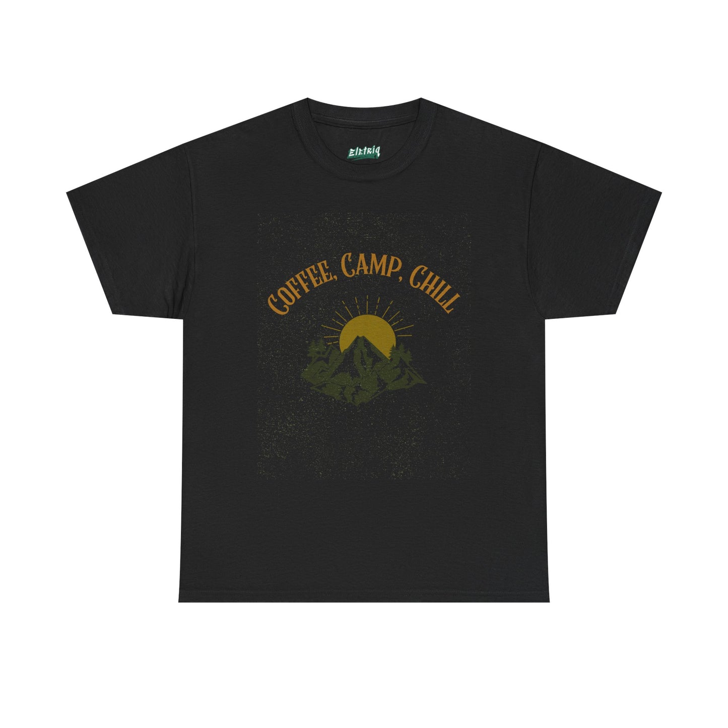 Coffee, Camp, Chill T-Shirt – Unisex Camping Tee for Outdoor Lovers, Adventure & Nature Gift, Cozy Travel Shirt for Summer