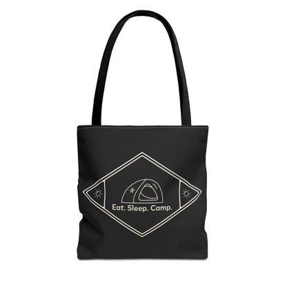 Eat. Sleep. Camp. Tote Bag —Canvas Tote for Campers & Outdoor Lovers