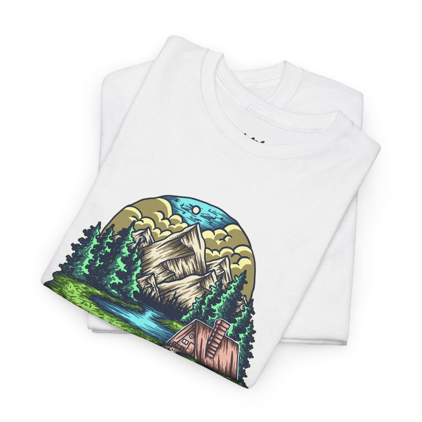 May The Forest Be With You - Unisex Heavy Cotton Tee - Outdoor Adventure Shirt, Hiking Graphic T-Shirt, Camping Gift, Nature Apparel