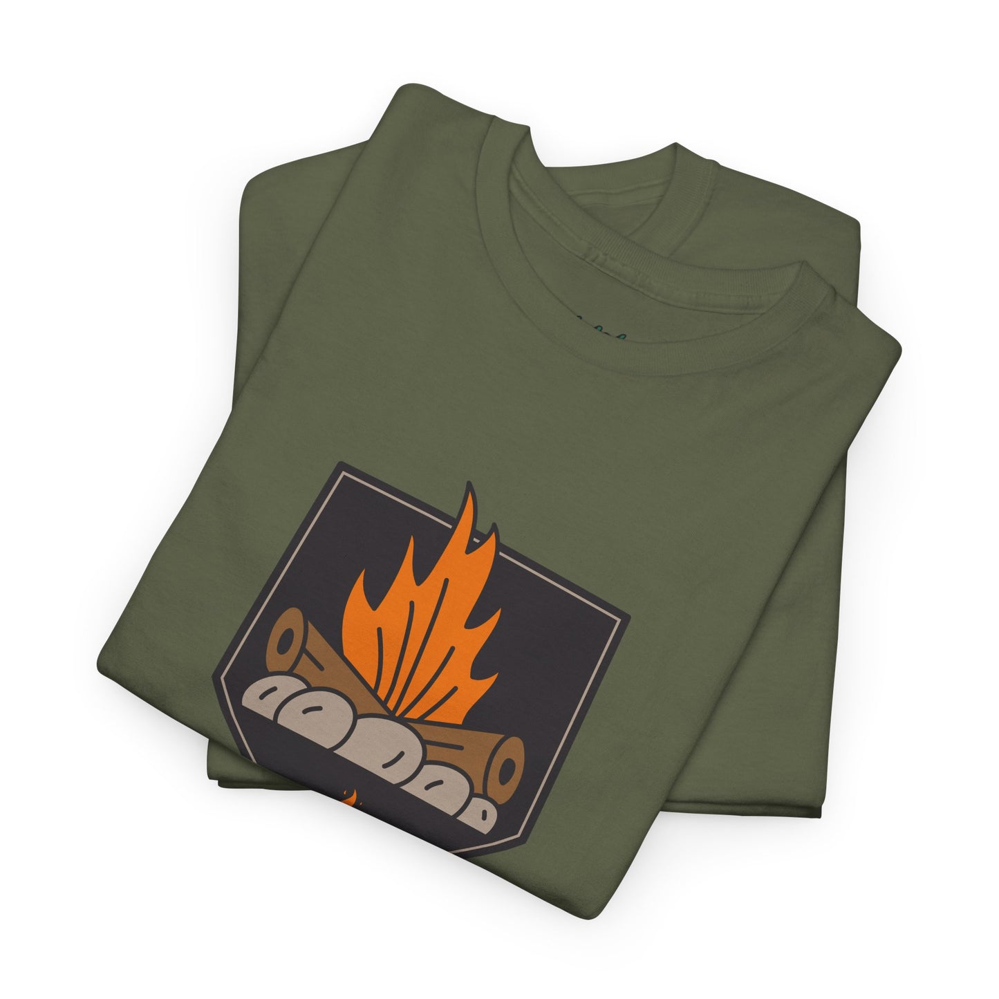 Lets Get Lit - Campfire Unisex Heavy Cotton Tee, Funny Camping T Shirt, Summer BBQ Top, Outdoor Bonfire Apparel, Gift for Campers or Nature Enthusiasts