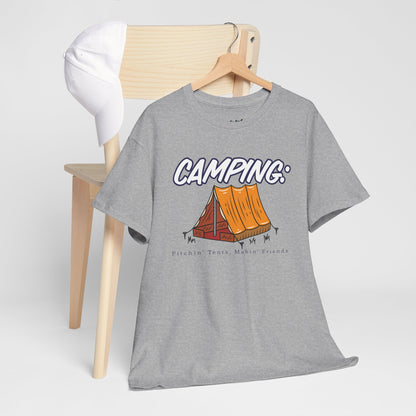 Pitchin Tents, Makin Friends – Funny Camping T-Shirt for Outdoor Enthusiasts, Hikers & Nature Lovers | Unisex Summer Camp Tee Gift