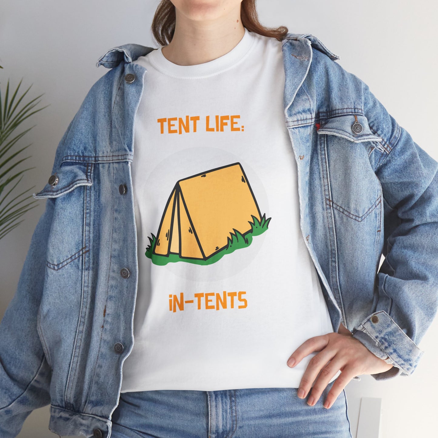 Funny Tent Life, In-Tents Camping T-Shirt –   Campers and Nature Lovers Tee, Unisex Heavy Cotton Tee, Outdoor Adventure Gift, Travel Apparel