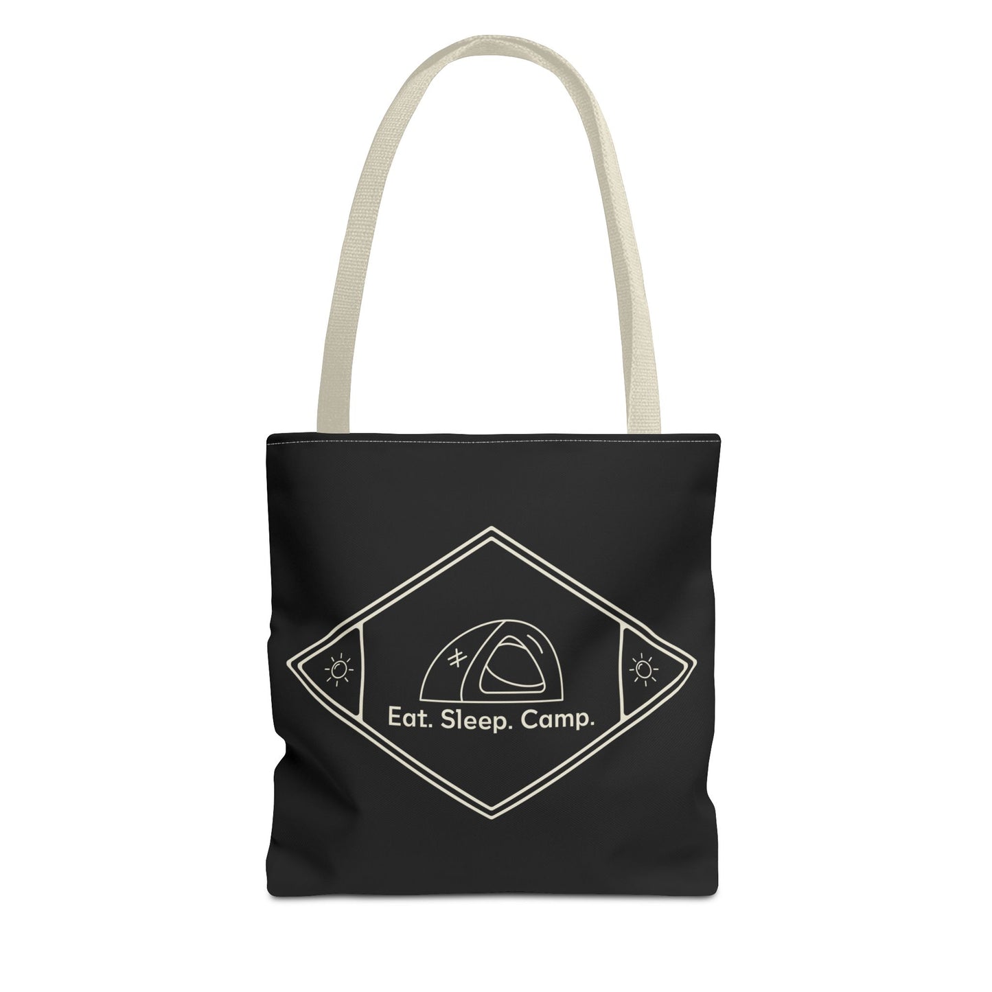 Eat. Sleep. Camp. Tote Bag —Canvas Tote for Campers & Outdoor Lovers