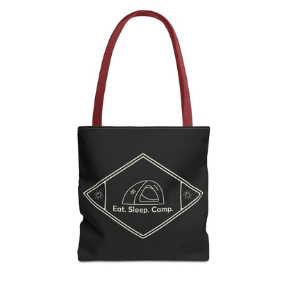 Eat. Sleep. Camp. Tote Bag —Canvas Tote for Campers & Outdoor Lovers