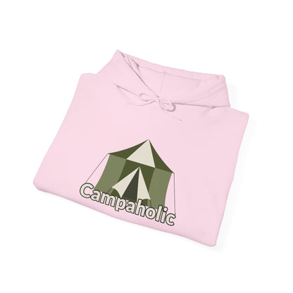 Campaholic Hoodie - Unisex Sweatshirt, Cozy Camping Sweatshirt for Campers and Outdoor Lovers, Adventure Apparel, Gift for Nature Enthusiasts