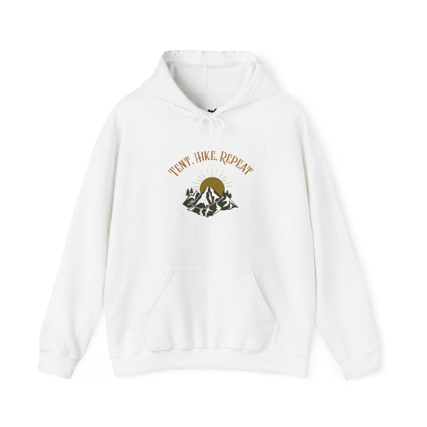 Tent Hike Repeat – Unisex Hoodie, Adventure Camping Sweatshirt, Outdoor Hiking Apparel, Gift for Nature Lovers