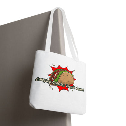 Camping Calories Don't Count Tote Bag — Funny Taco Graphic Bag
