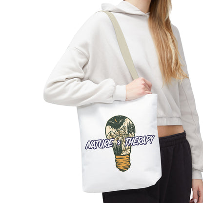 Nature Greater Than Therapy Tote Bag — Scenic Lightbulb Eco Tote for Outdoor Lovers