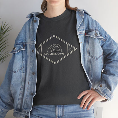 Eat Sleep Camp T-Shirt – Unisex Camping Shirt for Outdoor Lovers, Adventure Tee, Nature Enthusiast Gift, Cozy Campfire Apparel