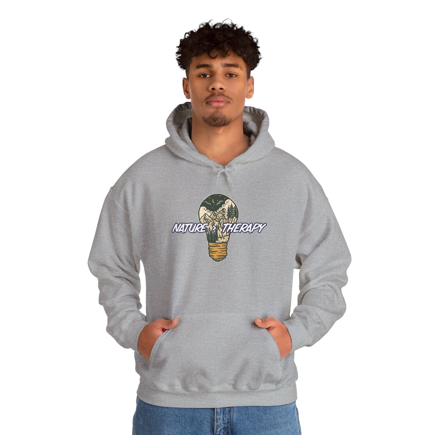 Nature Is Greater Than Therapy Hoodie – Cozy Unisex Sweatshirt for Nature Lovers, Outdoor Adventure Apparel, Perfect Gift for Campers, Hikers, and Nature Enthusiasts