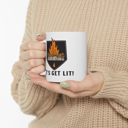 Lets Get Lit Ceramic Mug – Camping and Celebration Gift