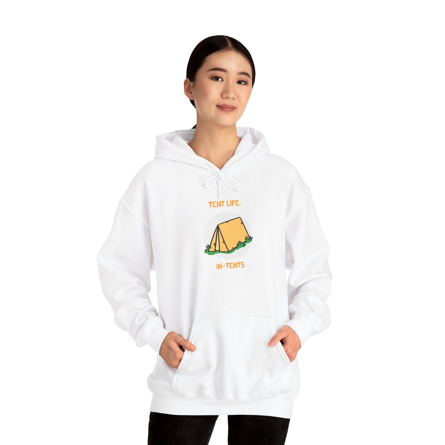 Tent Life in Tents Hoodie – Unisex Cozy Camping Sweatshirt, Outdoor Adventure Apparel, Gift for Campers, Nature Lover Hoodie, Warm Layering Sweatshirt