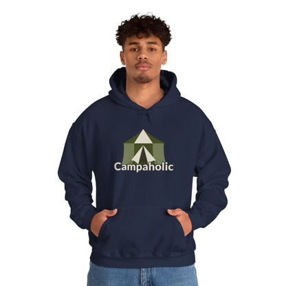 Campaholic Hoodie - Unisex Sweatshirt, Cozy Camping Sweatshirt for Campers and Outdoor Lovers, Adventure Apparel, Gift for Nature Enthusiasts