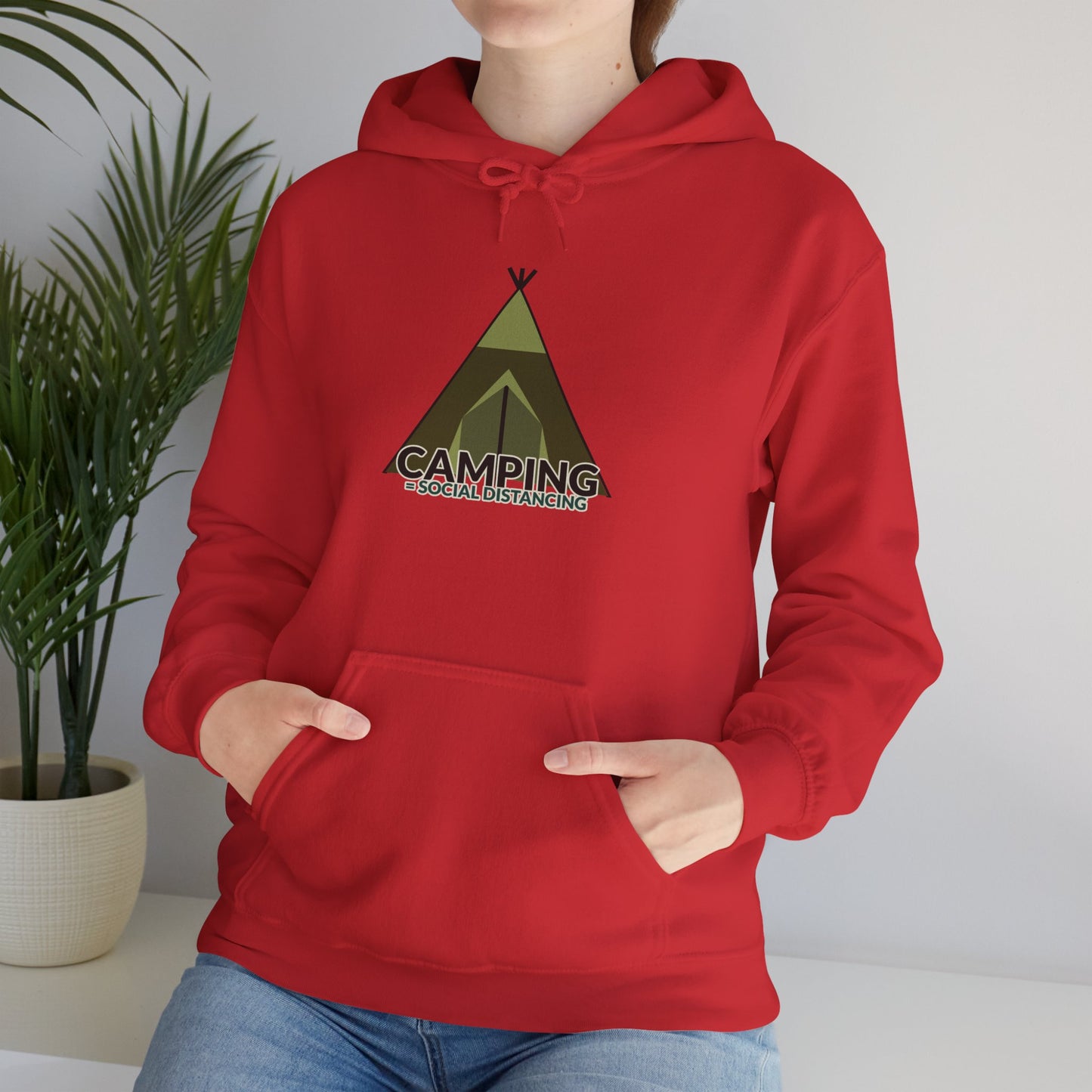 Camping Equals Social Distancing - Adventure Hoodie, Cozy Outdoor Sweatshirt, Perfect for Campers, Great Gift for Nature Lovers, Warmth for Bonfire Nights