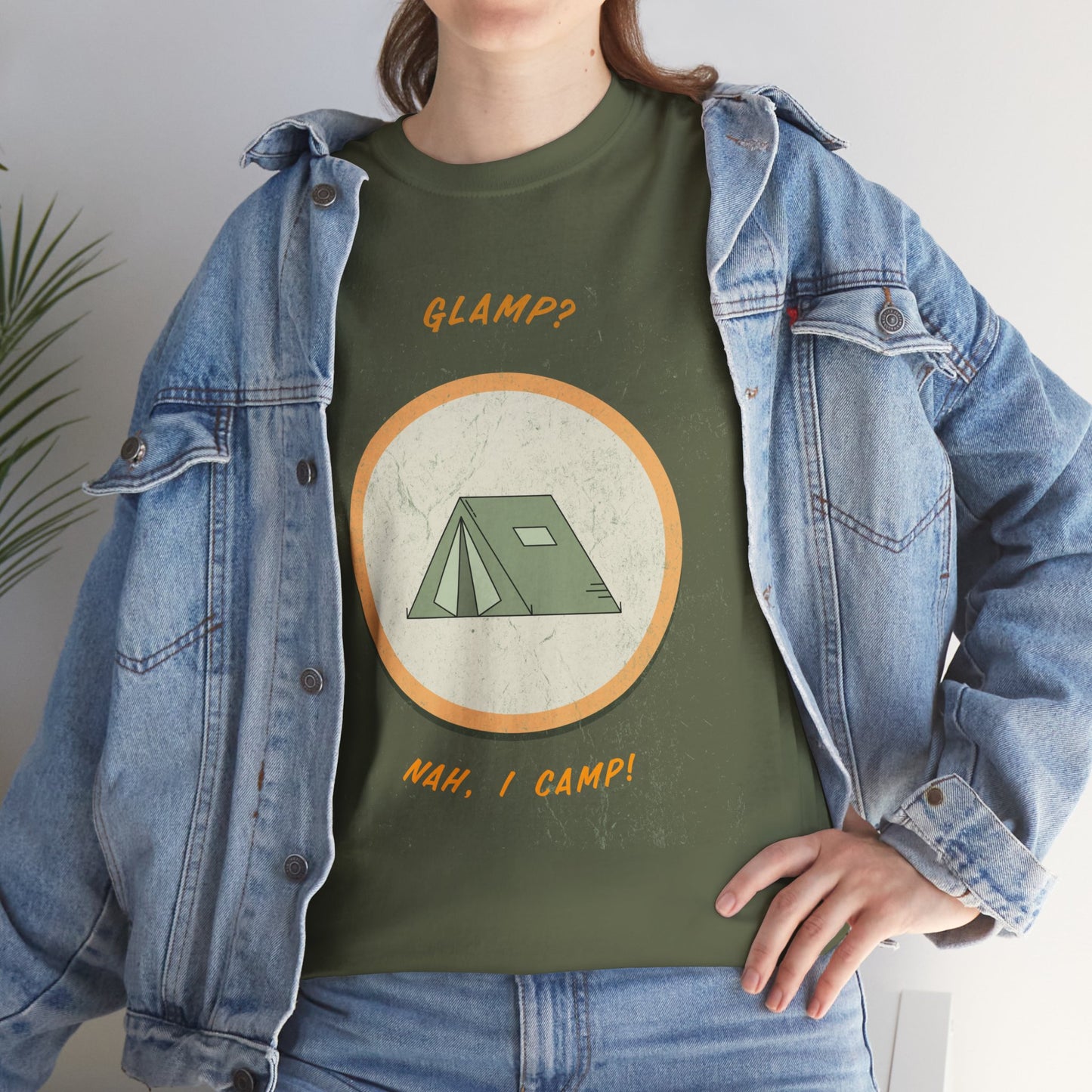 Glamp? Nah, I Camp – Funny Camping Tee for Nature Lovers