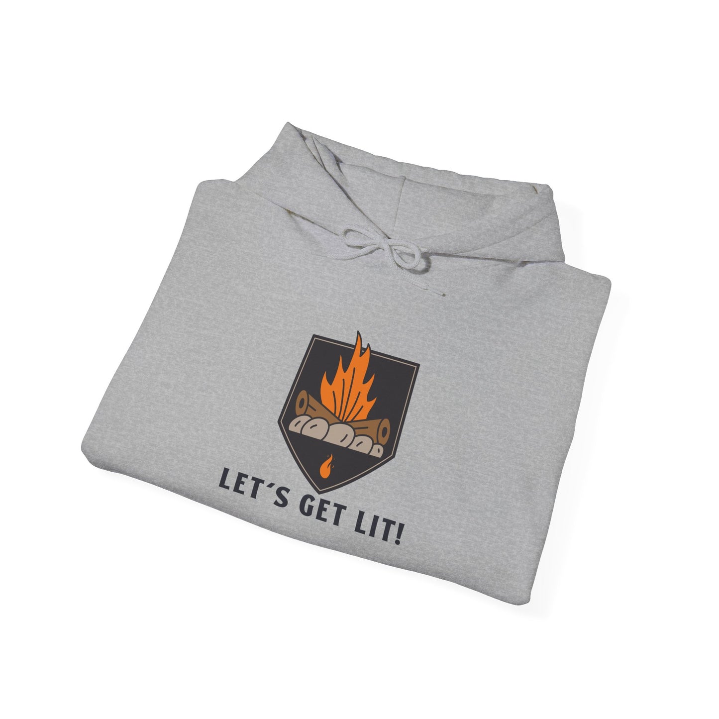 Lets Get Lit Hoodie - Cozy Unisex Hoodie, Campfire Sweatshirt for Outdoor Adventures, Funny Camping Hoodie, Gift for Friends, Fall and Bonfire Apparel