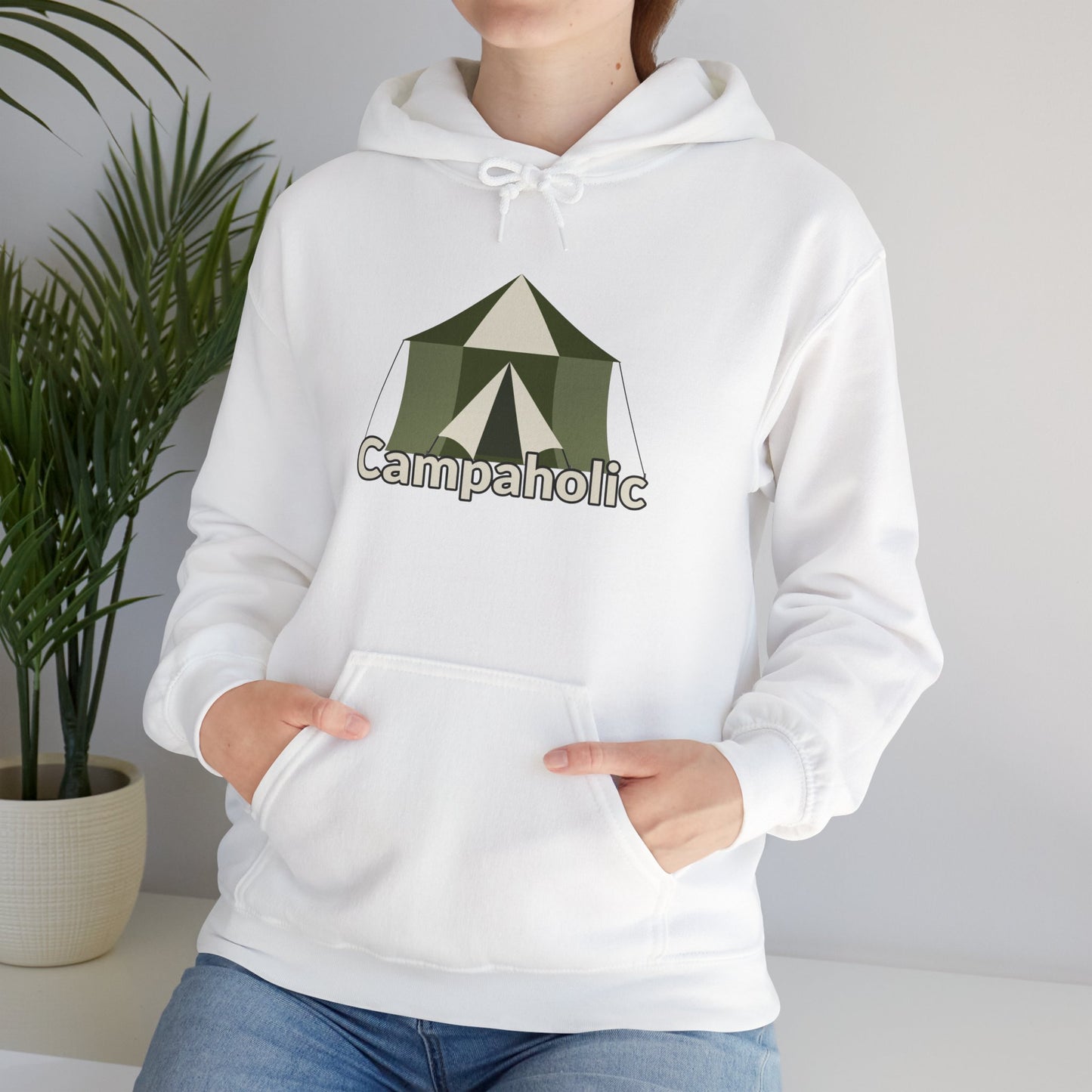 Campaholic Hoodie - Unisex Sweatshirt, Cozy Camping Sweatshirt for Campers and Outdoor Lovers, Adventure Apparel, Gift for Nature Enthusiasts