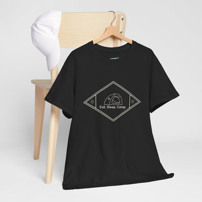 Eat Sleep Camp T-Shirt – Unisex Camping Shirt for Outdoor Lovers, Adventure Tee, Nature Enthusiast Gift, Cozy Campfire Apparel