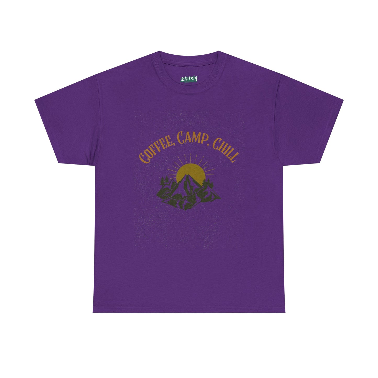 Coffee, Camp, Chill T-Shirt – Unisex Camping Tee for Outdoor Lovers, Adventure & Nature Gift, Cozy Travel Shirt for Summer