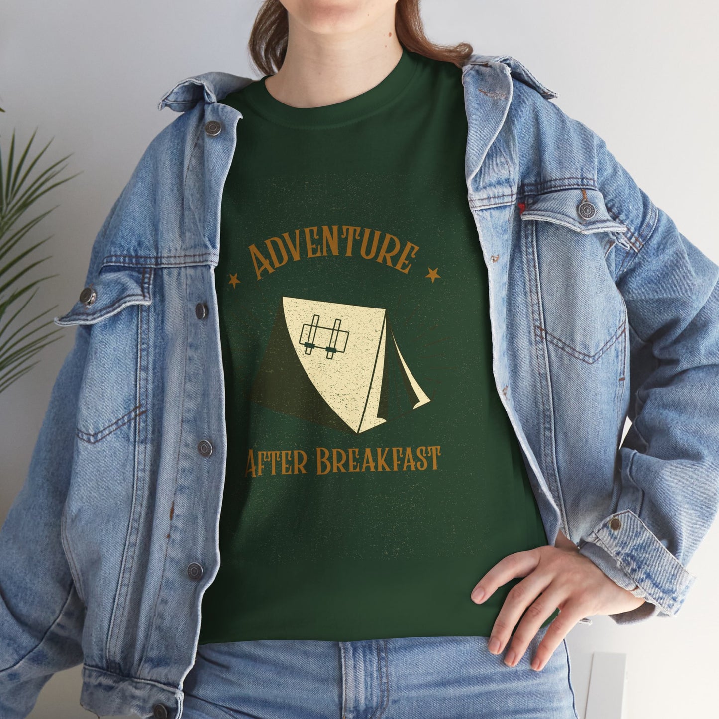 Adventure After Breakfast T-Shirt - Funny Outdoor and Hiking Tee for Nature Lovers, Camping Unisex Cotton Shirt, Travel and Adventure Gift